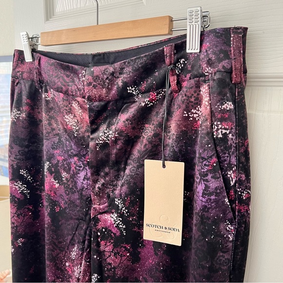 NWT Scotch & Soda Amsterdam 32x32 Winter Edition Velvet High Rise Flared Pants - Picture 6 of 15